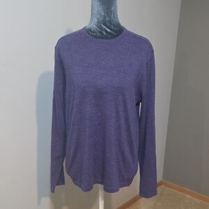 DKNY 100% Wool Purple Crew Neck Sweater | Size M | Luxury Knit |‎ Long Sleeve